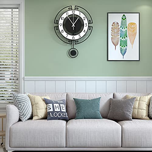 MEISD Wall Clock for Living Room Decor, 18.3 Inch Big Decorative Wall Clocks for Bedroom Kitchen Home Office,Modern Wall Clock Battery Operated, Large Silent Wall Clock Non Ticking, Analog Display
