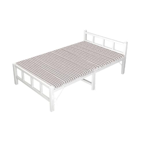 Folding Bed with Mattress Queen Size No Installation, Fast Folding, 9 Thick Keels, Central Shaft Double Support Reinforcement, Tubing, Space-Saving Design(186 * 80)