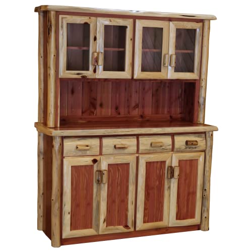 Red Cedar Log 4-Door Hutch