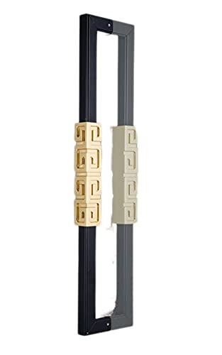 Door Pull Handles Heavy Duty Door Pull Handle Set, H Shape 304 Stainless Steel Push Pull Barn Door Handles for Wooden Doors/Glass Doors/Sliding Doors, 60cm/24in