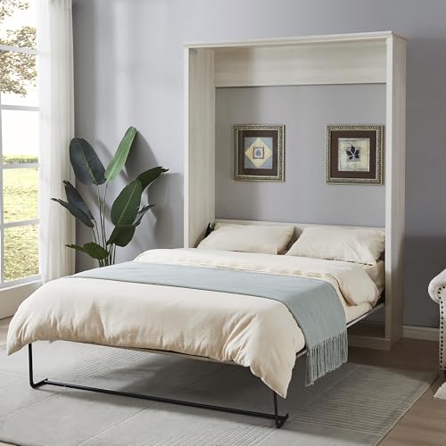 Full Size Murphy Bed Space-Saving Bed Perfect for Guest Room Bedroom Home Office, Hidden Wall Bed Cabinet Can be Folded into a Chest No Box Spring Needed