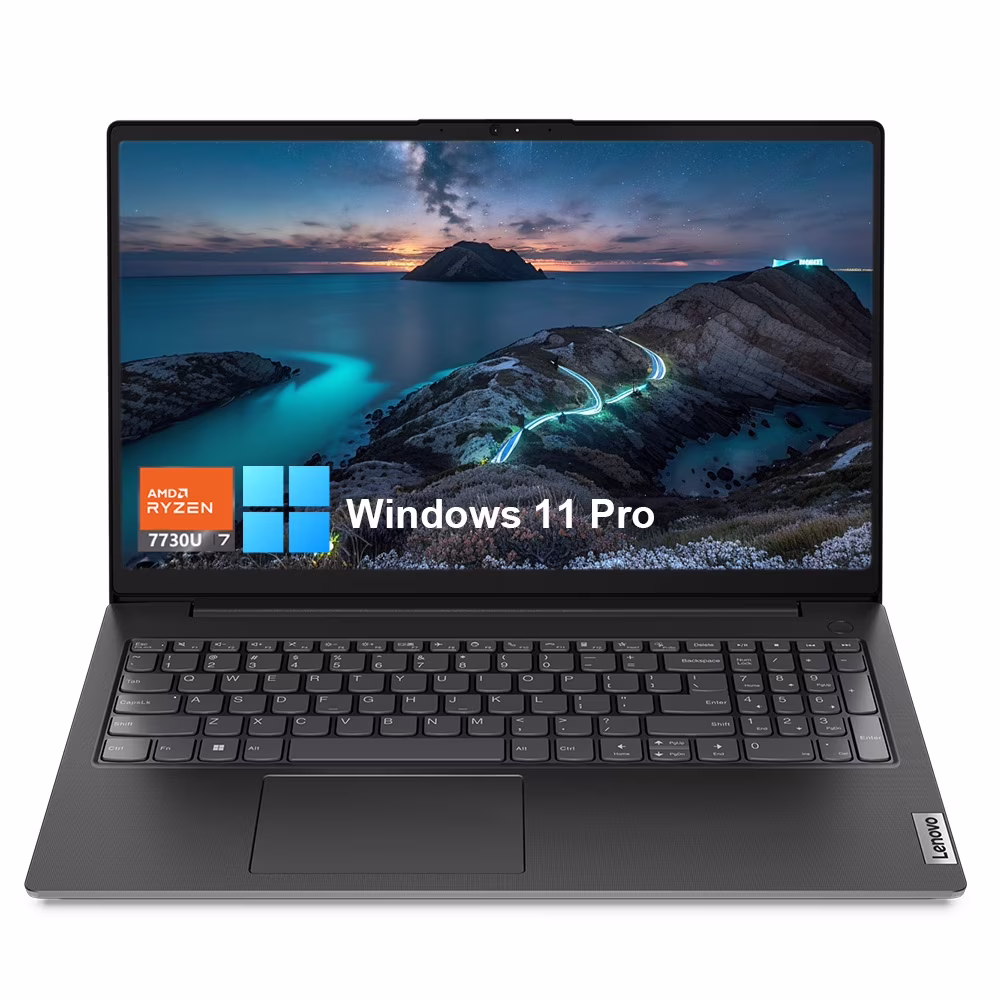 Lenovo V15 Business Laptop, 15.6" FHD, AMD Ryzen 7 7730U, 24GB RAM, 1TB SSD, Wi-Fi 6, Win 11 Pro