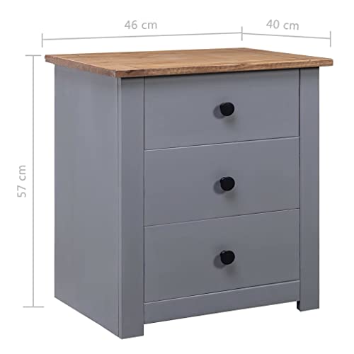 Living Room Nightstand Bedroom NightstandBedside Cabinet Gray 18.1
