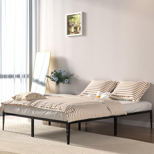 Twin Bed Frame Twin Bed Twin Size Metal Platform Black Bed Frame with Steel Slats Twin Bed Frames Easy Assembly No Box Spring Needed 14In Height