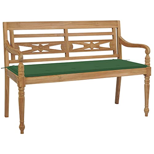 Batavia Bench,Garden Bench Outdoor Bench Patio Bench Suitable for Yards, patios, Gardens, Balconies and terraces with Black Cushion 44.1