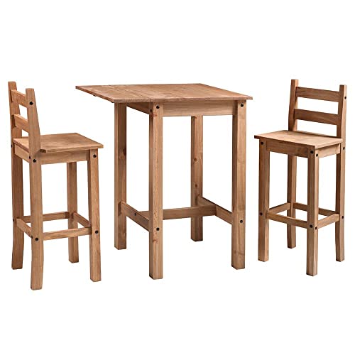 Dining Set Table - Dining Set of Drop Leaf Table - Kitchen Table and Two Chairs - Bar Height Folding Table - Bar Table - 31.50
