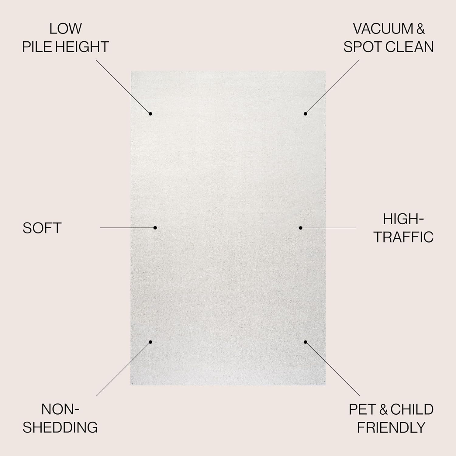 JONATHAN Y SEU100T-6R Haze Solid Low-Pile Indoor Area Rug, Coastal, Bohemian, Minimalist, Classic, Casual for Bedroom,Kitchen,Living Room,Non Shedding,Easy-Washing, Cream, 6' Round