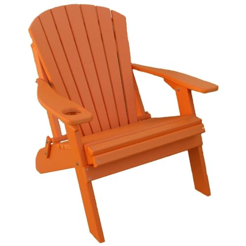 Big Boy Poly Folding Adirondack Chair, Bright White