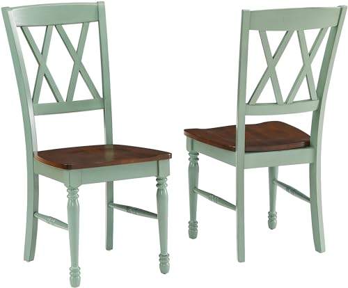 Crosley Furniture Shelby Dining Chairs (Set of 4), Distressed Teal