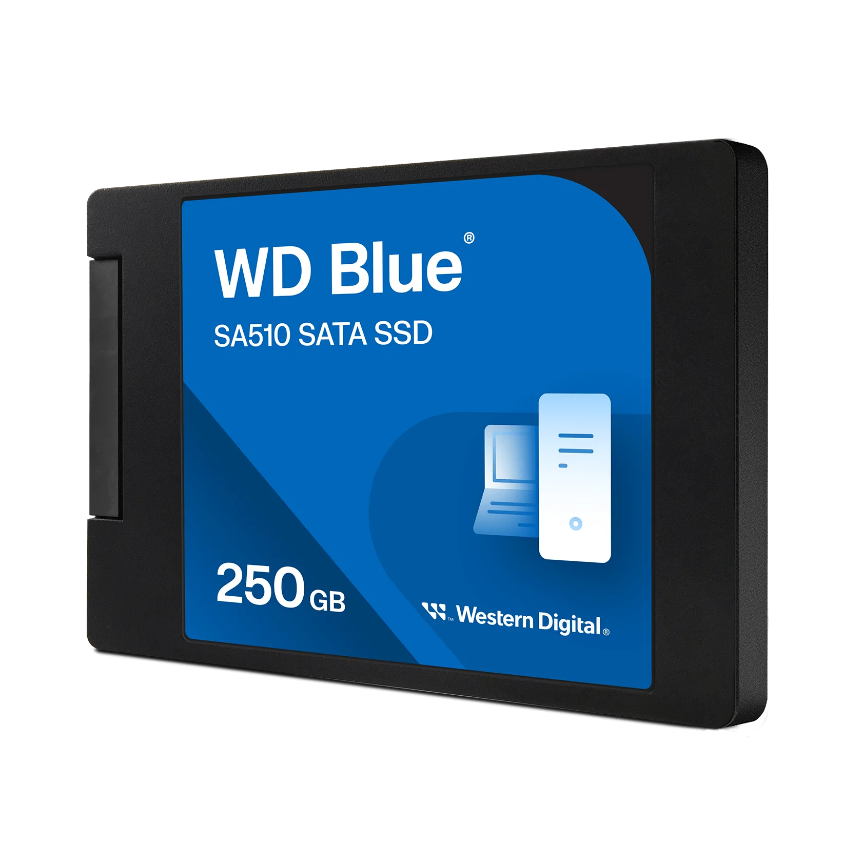 Western Digital 250GB WD Blue SA510 SATA SSD, Internal 2.5”/7mm Solid State Drive with Acronis Backup - WDS250G3B0A
