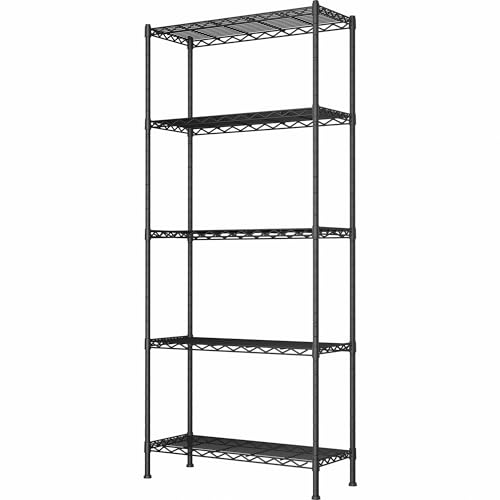 4-Wire Garage Shelving Storage Shelves, Kitchen Storage Adjustable Shelf, Metal Shelves 1400Lbs Capacity 14