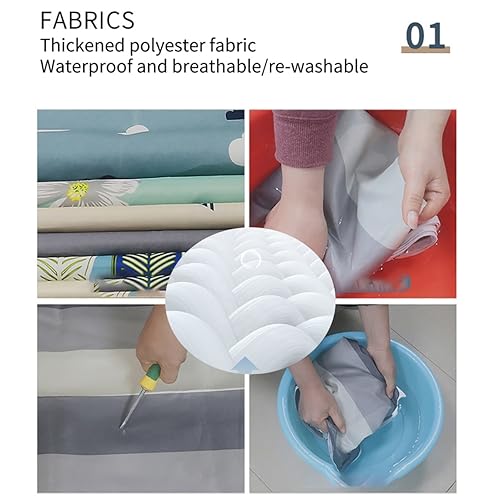 Portable Wardrobe Closet with Fabric Cover for Hanging Clothes Metal Clothing Rack with Rods, Shelves and 2 Side Pockets for Bedroom (Color : D, Size : 150x45x170cm)