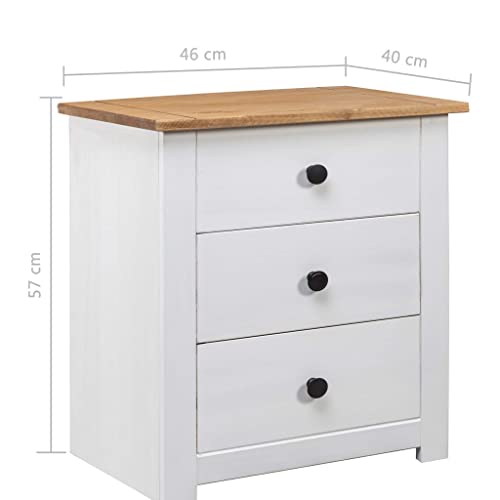 Bedside Cabinet White 18.1
