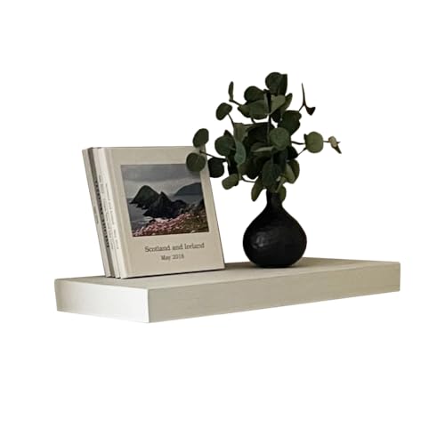 Joel's Antiques | 30 Inch Floating Shelves for Wall | Made of Solid Wood and Easy Install | Heavy Duty Rustic Book Shelves | Perfect for Kitchen, Living Room | Medium Brown 8 inch deep | 2 inch Thick