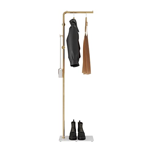 RRG Coat Rack Freestanding, Metal Coat Tree with Heavy Base Welded Coat Hooks Coat Stand for Entryway, Hall, Bedroom, Corner, Office 67” (Gold)