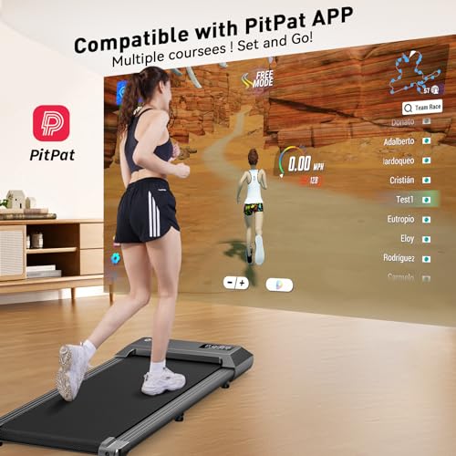 DeerRun Walking Pad, Smart Raceable 2024 Upgrade Treadmills for Home, APP&Remote Control LED Display, 2 in 1 Walking Jogging Portable Desk Treadmill, Easy Operation for Beginners