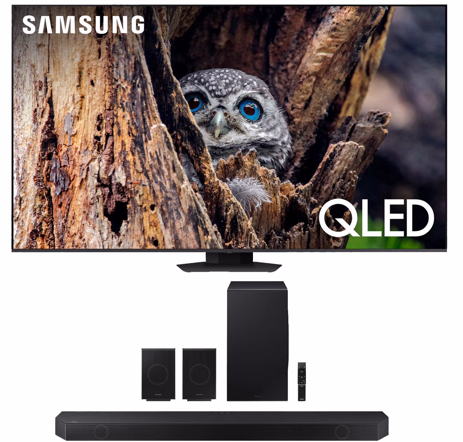 Samsung QN65Q80DAFXZA 65 Inch QLED 4K Quantum HDR Plus Smart TV with a Samsung HW-Q990D 11.1.4ch Soundbar with True Dolby Atmos Sound (2024)