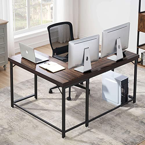 ivinta L Shaped Computer Desk Small Corner Desk Reversible Gaming Desk for Small Space, 2