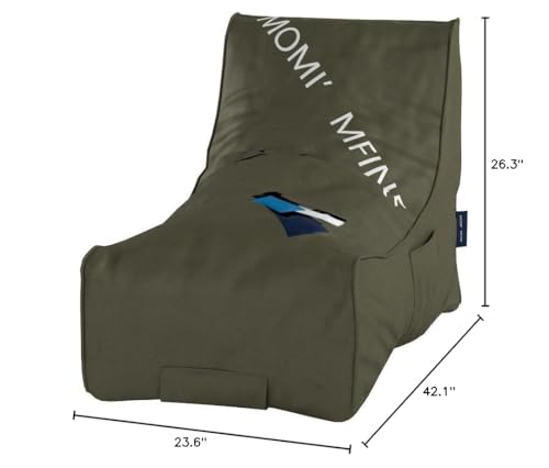 Chaise Lounge Chair Self Expanding Sponge Bean Bag Home Furniture Lazy Relax Comfort Bed Sofa for Adults Kids, Orange