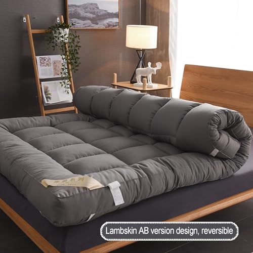 Bedroom Tatami Double Mattress Japanese futon Mattress Floor Mattress Traditional Tatami Mattress Guest Mattress for Family Room (Color : Lambskin Camel, Size : 120 * 200cm)