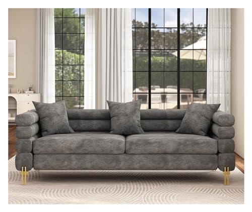 TONDI Modern Sofa Couch 24''Extra Deep Seat sofa Compatible with Living Room 85 inch Oversized Sofa 3 Seat Sectional Couch Set,sofa