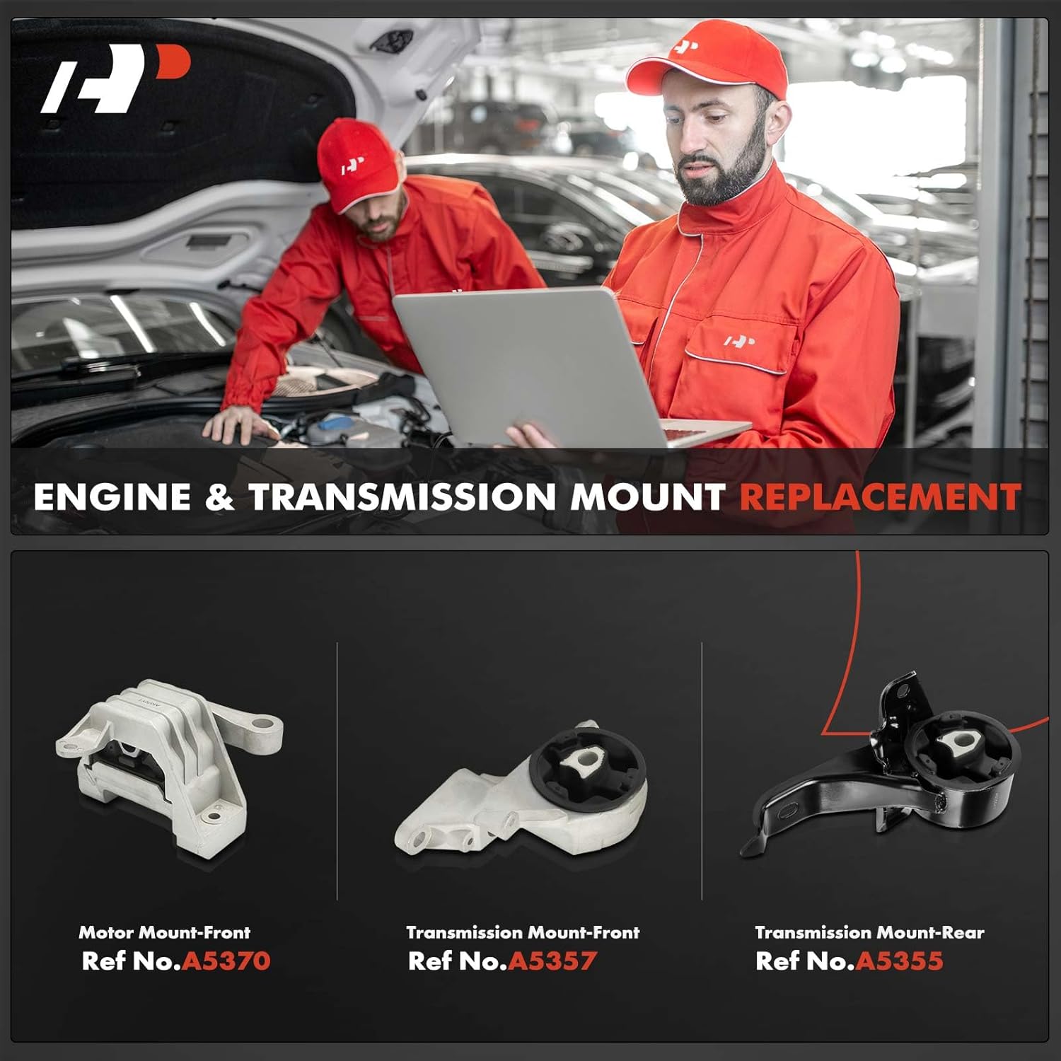 A-Premium Engine Motor Mount and Transmission Mount Kit Compatible with Chevrolet Malibu 2006-2008 & Pontiac G6 2006-2007, 2.2L 2.4L, Automatic Transmission, 3-PC Set