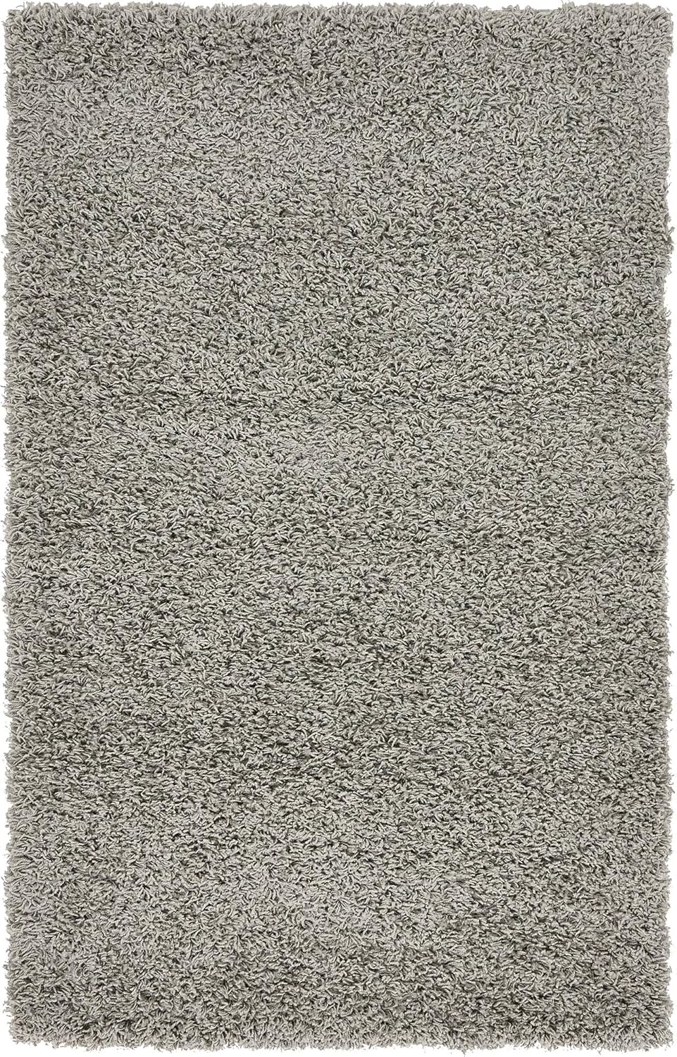 Rugs.com - Über Cozy Solid Shag Collection Rug – 3' 3 x 5' 3 Cloud Gray Shag Rug Perfect for Entryways, Kitchens, Breakfast Nooks, Accent Pieces