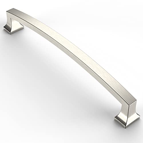Asidrama 10 Pack 5 Inch(128mm) Hole Centers Kitchen Cabinet Handles, Brushed Satin Nickel Cabinet Pulls Kitchen Cabinet Hardware for Cupboard Drawer Handles Dresser Pulls