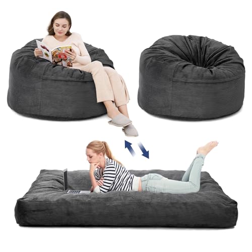 Bean Bag Chairs, Convertible Bean Bag Chair from Bean Bag to Mattress for Home Living Room