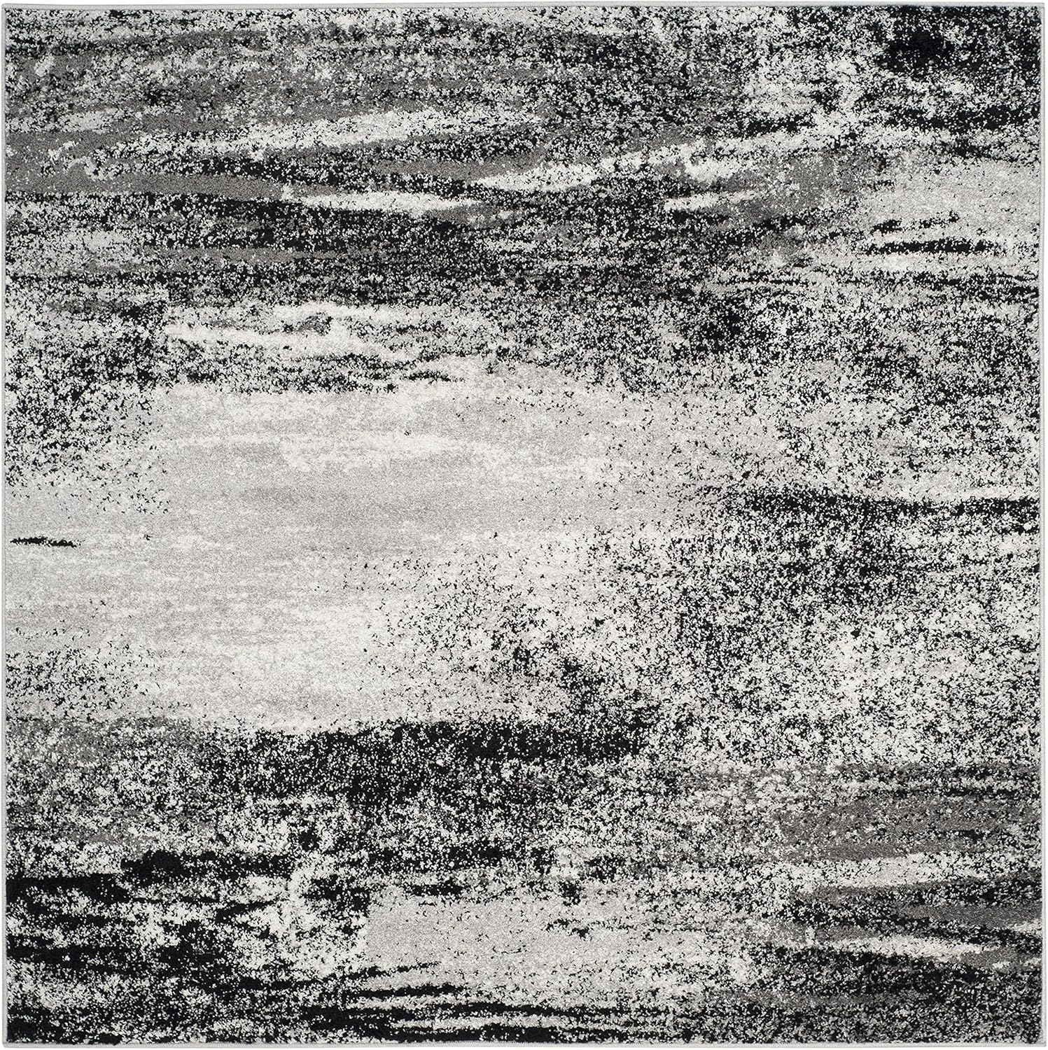 SAFAVIEH Adirondack Collection 5' Square Silver/Multi ADR112G Modern Abstract Non-Shedding Living Room Dining Bedroom Area Rug