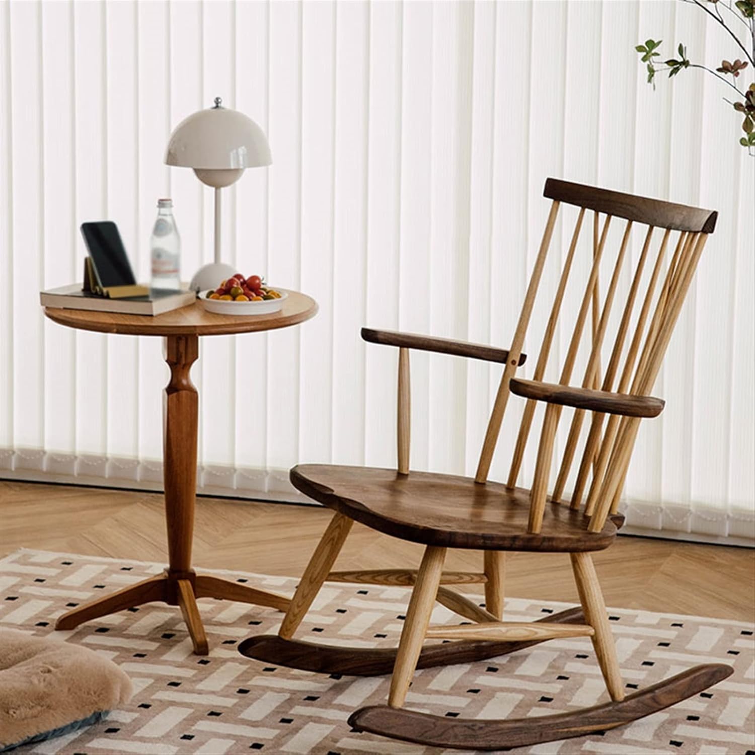 Coffee Table Side Table Round Side Table Retro Side Table Wooden Corner Table Creative Small Tea Table Balcony Living Room Bedroom, Wood Tea Table Sofa Table