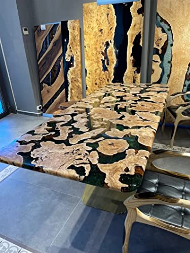 Personalized Large EPOXY Table, Resin Dining Table for 2, 4, 6, 8 River Dining Table Top, Wood Epoxy Coffee Table Top, Living Room Table (without Stand, 36 x 20inches)