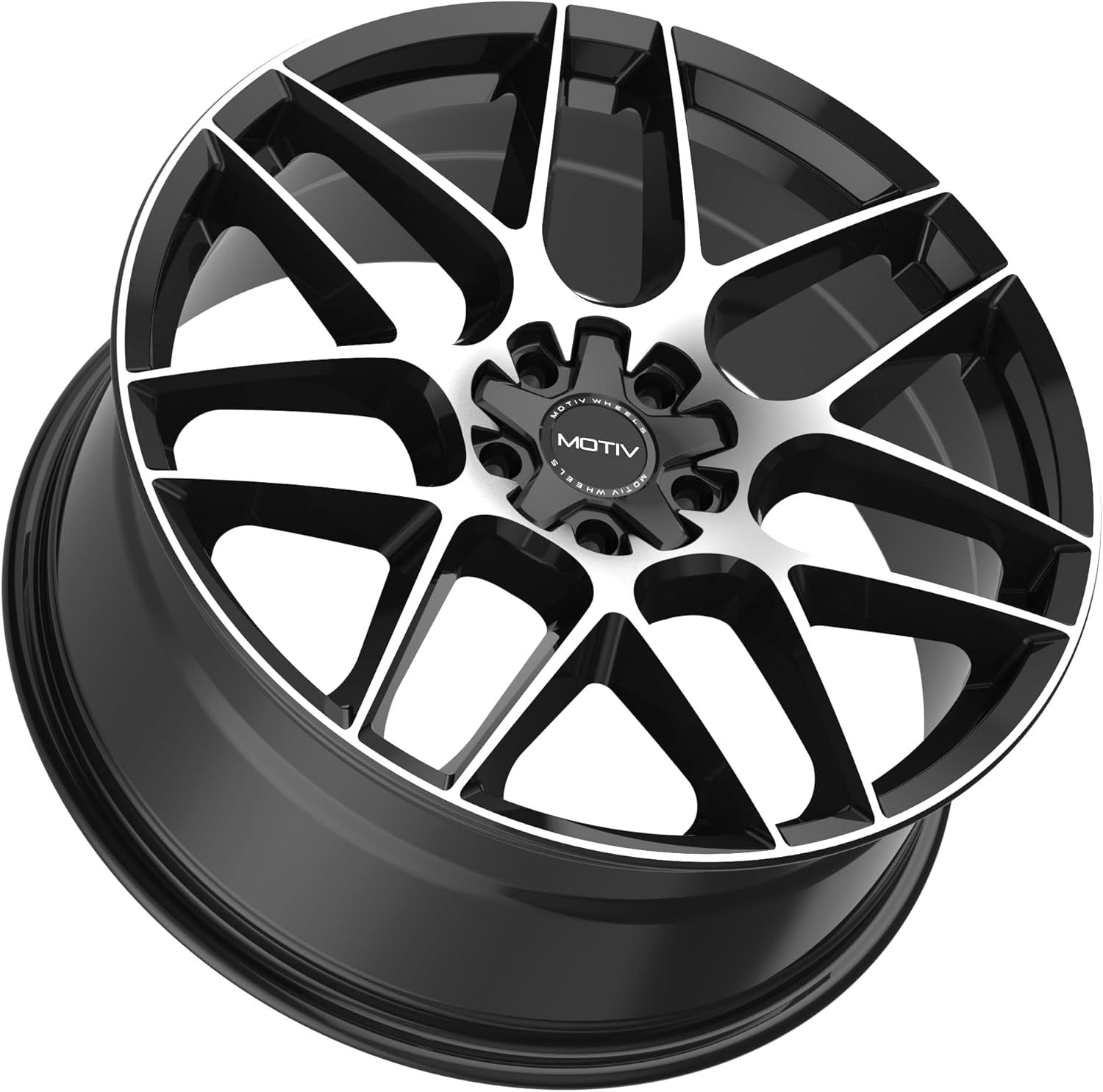 Motiv 435MB Foil Black Wheel with Gloss Machined (18 x 8. inches /5 x 115 mm, 20 mm Offset)