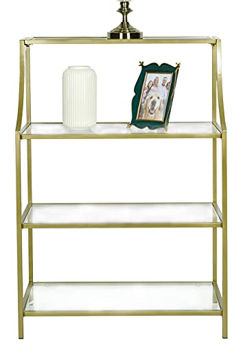 Small Console Table with 4 Shelves, Entryway Table, Narrow Console Sofa Tables, Metal Frame, Modern Sofa Tables, for Hallway, Front Hall, Living Room Bedroom (Wood Grey)