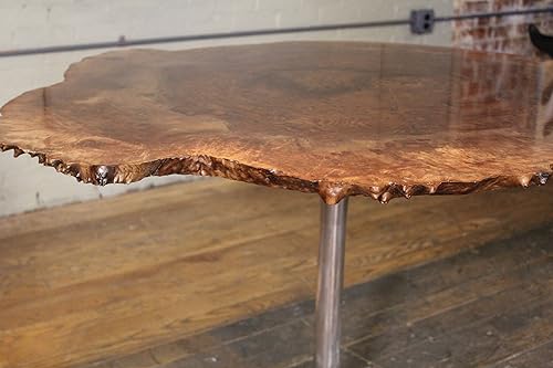 TUZECH Customized Live Edge Round Table Top, Wooden Dinning Table, Coffee Table, Resin Table, Luxury Table, Walnut Table, Wooden Resin Table (28.5