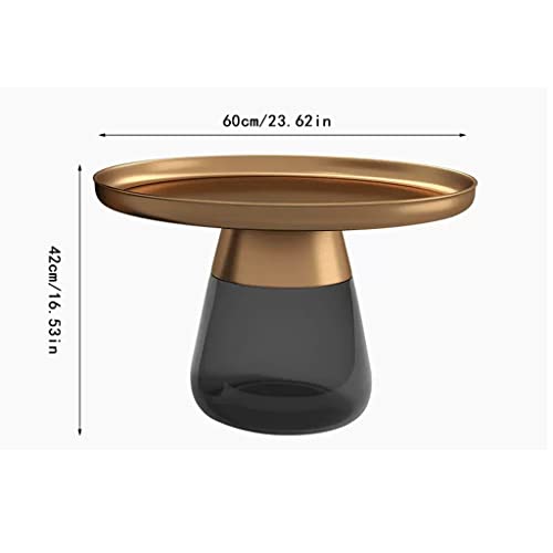 Tea Table for Living Room Coffee Table Living Room Home Round Tea Table Balcony Small Table Simple Glass Combination Furniture Coffee Table (Color : B)