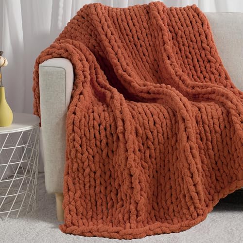 Chunky Knit Throw Blanket 60