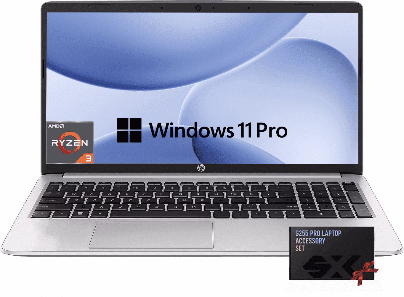 HP 255 G10 Business Laptop, 15.6" FHD, Ryzen 3 7330U up to 4.3GHz, 32GB RAM, 1TB SSD, Wi-Fi 6, Windows 11 Pro, w/Accessories