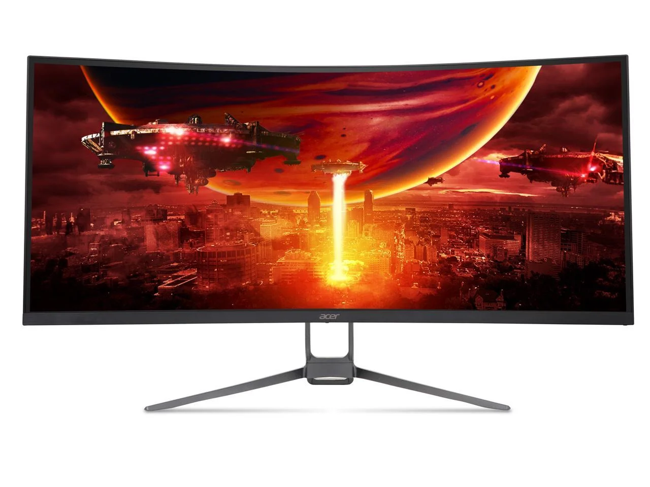 Acer Nitro EDA343CUR J0bmiippx 34" 1000R 21:9 Curved QHD (3440 x 1440) FreeSync Premium Gaming Monitor, 120Hz Refresh Rate, 1ms (VRB), sRGB 99%, VESA Mounting Compliant (2 x DP 1.2, 2 x HDMI 2.0)