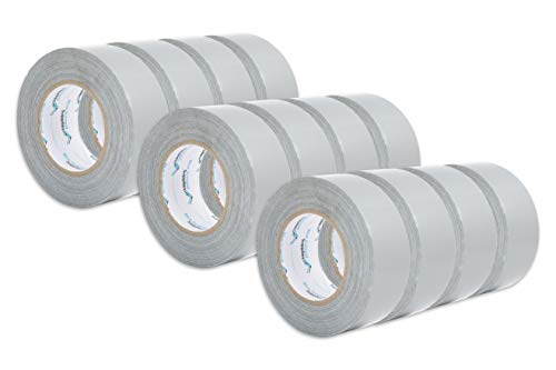 Blue Summit Supplies 12 Pack Duct Tape, Tear by Hand Design, Silver, Strong 7.3mil Thickness, Designed for Home and Office Use with Commercial Grade Strength, 60 Yard Length, 720 Total Yards