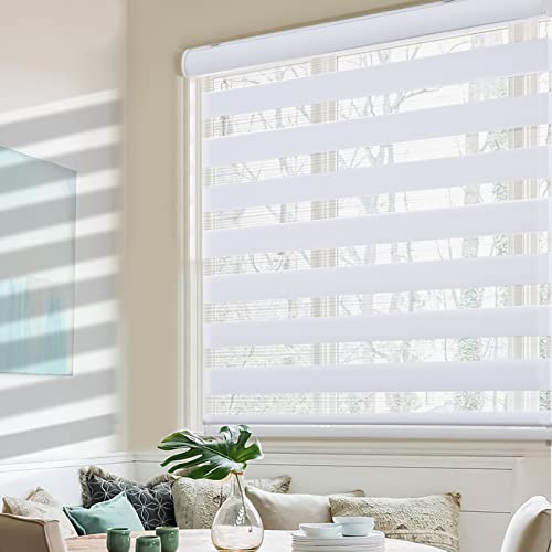 MYshade Roller Shades Zebra Blinds for Windows Cordless Day and Night Light Filtering Blinds Dual Layer Roller Blinds 23