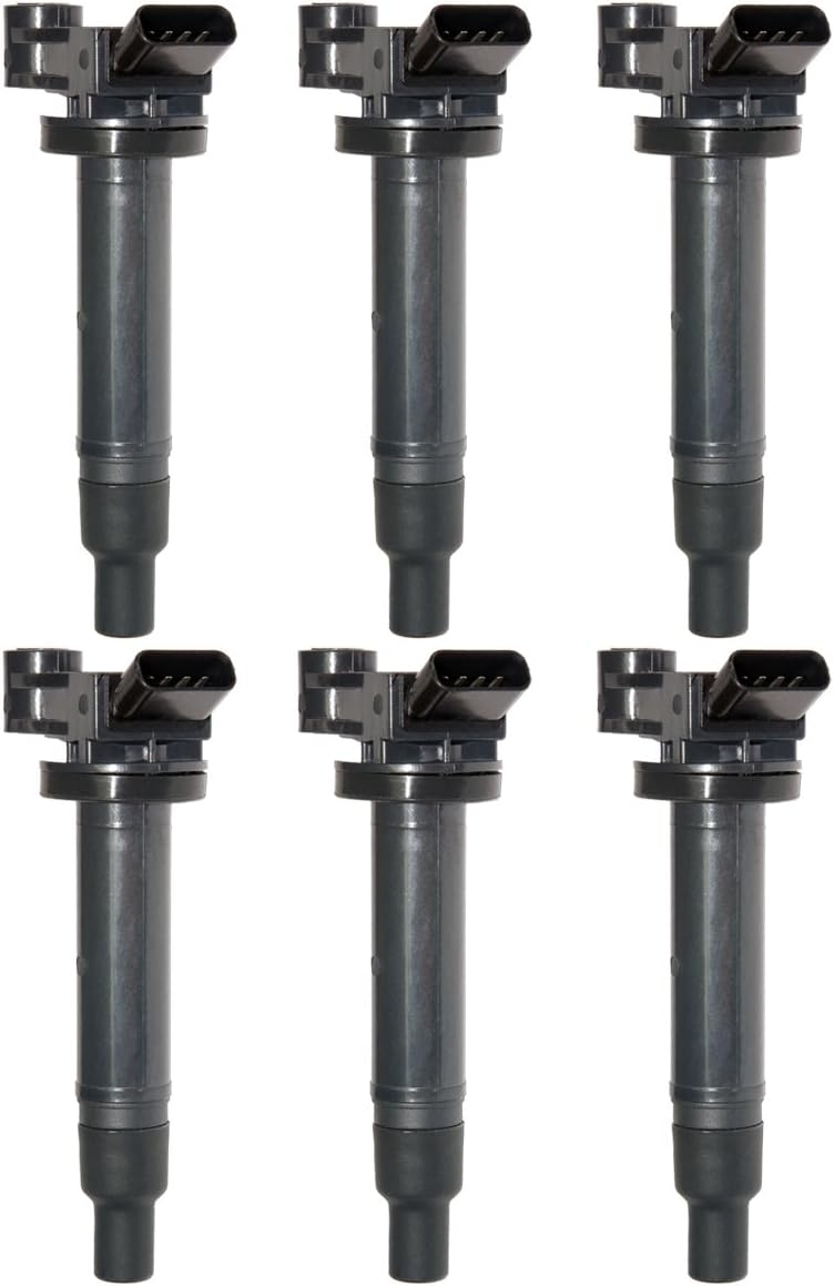 MAS Set of 6 Ignition Coils Pack Compatible with Toyota Camry Avalon Highlander Sienna 3.0L V6 Lexus ES300 RX300 Replacement for UF267 5C1193 9008019016