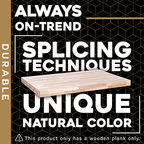 Butcher Block Work Bench Top - 30 x 48 x 1.5 in. Multi-Purpose Maple Slab for Coffee Table, Office Desk, Cutting Board, Bar Table - Natural Finish Table Top and Compatible Base Leg Units by DuraSteel