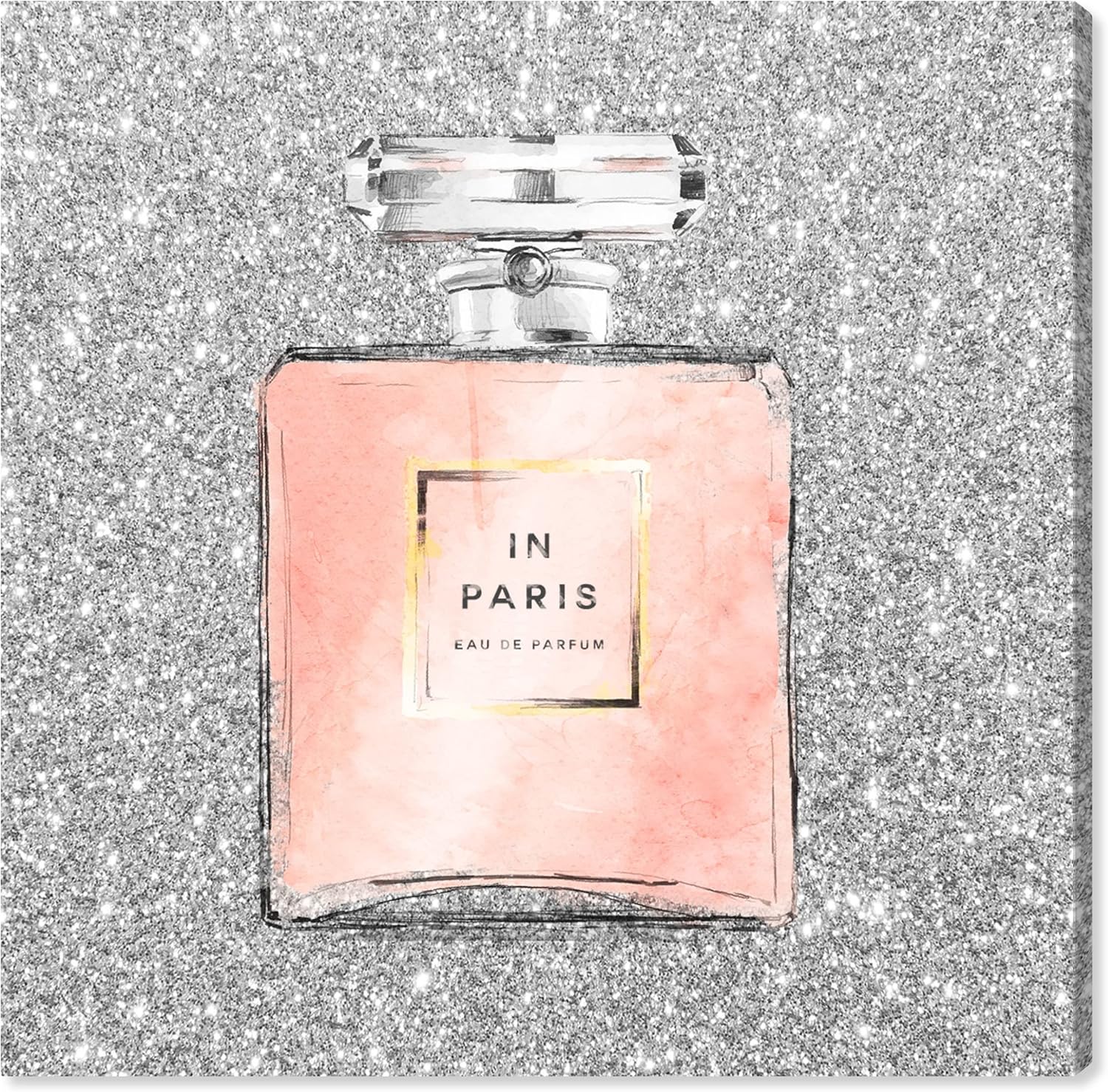 The Oliver Gal Artist Co. Fashion and Glam Wall Art Canvas Prints 'Paris Glitter Spring' Perfumes Home Décor, 16