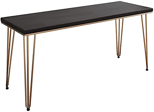 Luxury Dining Table Set for Dining Room Restaurant Office Desk Solid Wood Long Table and Chair Combination Modern Minimalist Computer Desk Office Furniture (Color : Black) (Color : Black)