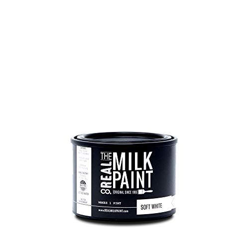 Real Milk Paint, Wood Paint for Furniture, Matte Paint for Cabinets, Walls, Brick, and Stone, Water Based Organic, No VOC, Pearl, 1 Gallon
