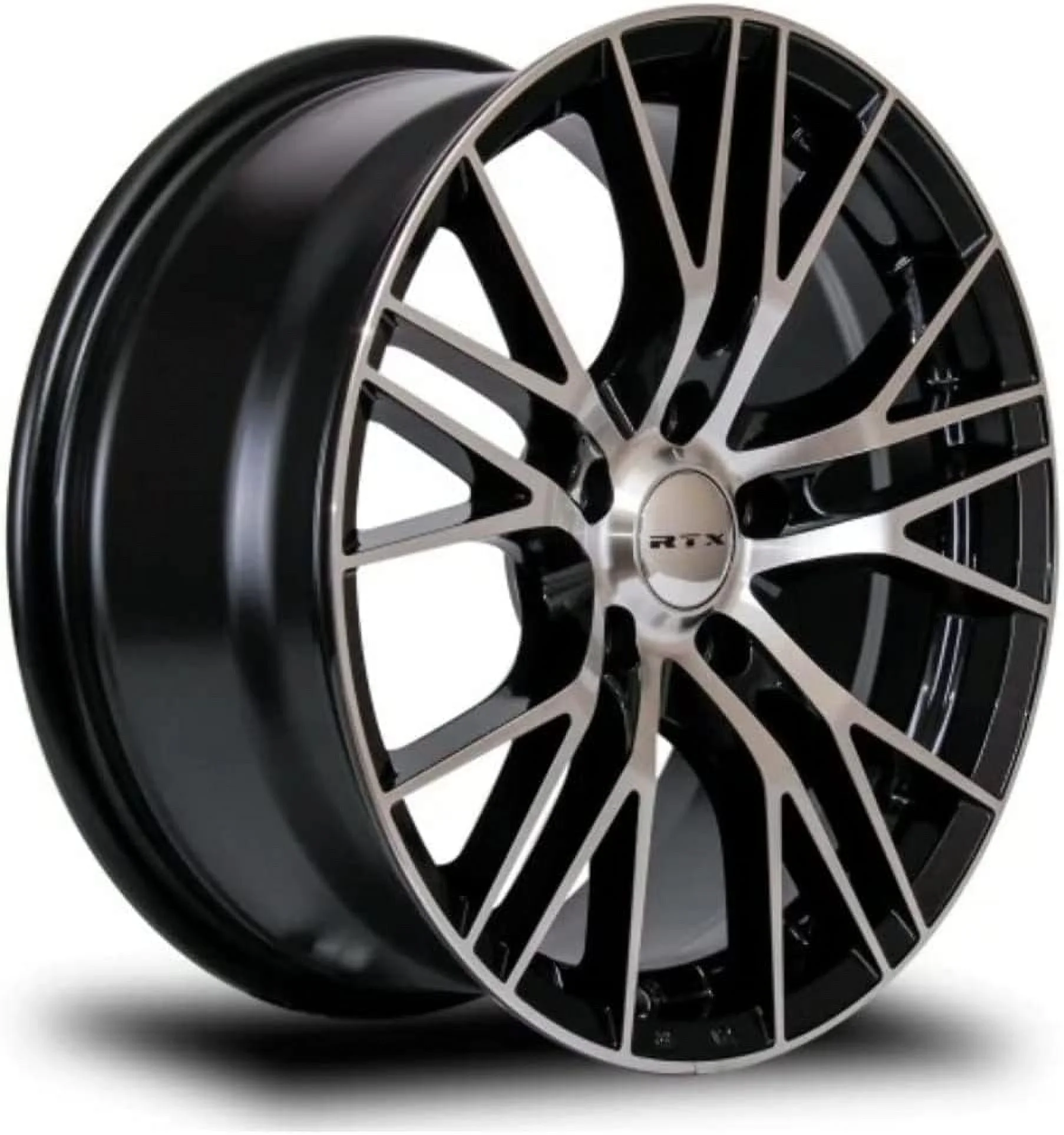 Free Shipping! RTX Vertex 16x7 5x114.3 ET40 C73.1 Stylish Multi-Spoke Black Machined Wheel