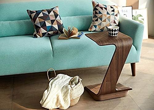 End Table Living Room End Table Creative Bent Wood C-Shaped Side Tables Sturdy Coffee Table Small Space Bedside Table Sofa Side Table Space-Saving