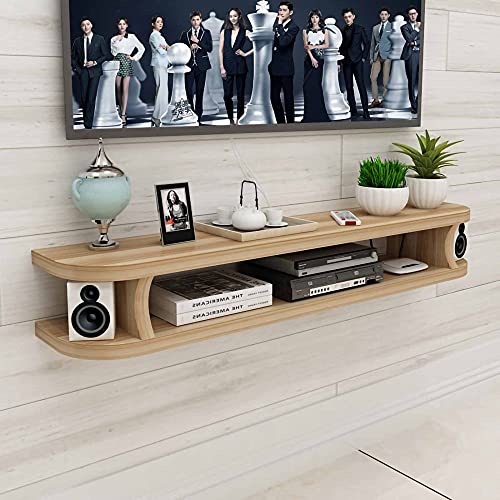 Floating TV Stand Cabinet Floating TV Stand Cabinet,Matte Simple Wood Multimedia Storage Shelf,Entertainment Floating Wall Unit Hanging TV Console Hello