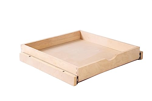 Pull Out Tray Bottom Mount Side Mount Birch Cabinet Drawer Slide Out Shelves Roll Out Cabinet Organizer 22.5